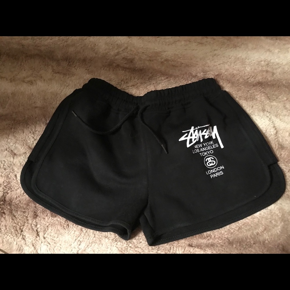 Black Stussy Shorts/ Women Large
